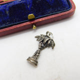 Sterling Silver Twin Palms Charm Pendant Vintage c1970