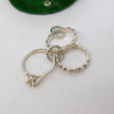 Sterling Silver Wedding & Engagement Ring Charm Pendant Vintage c1970