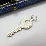 Sterling Silver Key for Yale Charm Pendant Vintage c1970