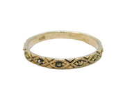 Sterling Silver Marcasite Leaf Pattern Half Eternity Ring Antique c1930 Size P