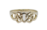 Sterling Silver Celtic Style Patterned Band Ring Vintage c1970 Size K 1/2