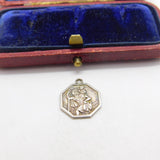 Sterling Silver St Christopher Travel Charm Pendant Vintage c1970