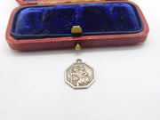 Sterling Silver St Christopher Travel Charm Pendant Vintage c1970