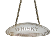 Sterling Silver Whisky Decanter Label VIntage 1964 Birmingham