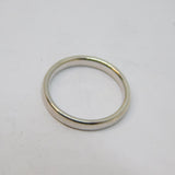 Sterling Silver Plain Narrow Band Wedding Ring Vintage c1970 Size M
