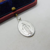 White Metal French Catholic Crown of Thorns Charm Pendant Antique c1920