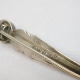 Edwardian Sterling Silver & Agate Set Scottish Dirk Brooch Antique Birmingham