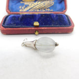 Sterling Silver and Glass Lantern Charm Pendant Vintage c1970