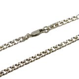 Sterling Silver Double Curb Link Chain Necklace Vintage c1970s 24" Length