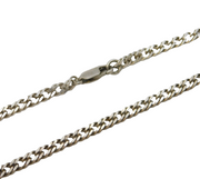 Sterling Silver Double Curb Link Chain Necklace Vintage c1970s 24" Length