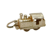 Sterling Silver NUVO Opening Steam Locomotive Charm Pendant Vintage c1970s
