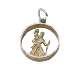 Sterling Silver St Christopher Travel Charm Pendant Vintage c1970
