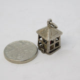 Sterling Silver Candle in the Lantern Opening Charm Pendant Vintage c1970
