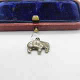 Sterling Silver Little Elephant Charm Pendant Vintage c1970