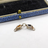 Sterling Silver Little Pair of Shoes Charm Pendant Vintage c1970