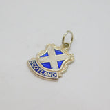 Scottish Sterling Silver Scotland Enamel Shield Souvenir Charm Vintage c1970s