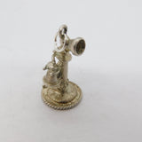 Sterling Silver Traditional Telephone Charm Pendant Vintage c1970