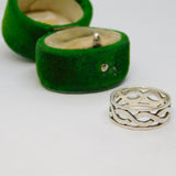 Sterling Silver Celtic Wave Style Open Band Ring Vintage c1970 Size N 1/2