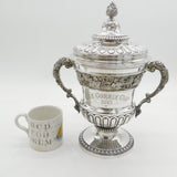 Edwardian Sterling Silver Greyhound Trophy Cup 'Corrie Cup' Antique London