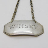 Provincial George III Sterling Silver Whisky Decanter Label Antique Sheffield