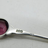 Scottish Robert Allison Sterling Silver Stone Set Celtic Teaspoons Vintage 1961