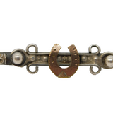 Victorian Sterling Silver Horseshoe Form Sweetheart Brooch Antique c1880