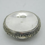 Victorian Sterling Silver Cherub Decorated Snuff Box Antique 1901 London