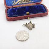 Sterling Silver Ancient Fort Charm Pendant Vintage c1970