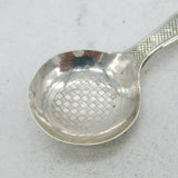 George III Sterling Silver Check Pattern Tea Caddy Spoon Antique 1810 Birmingham