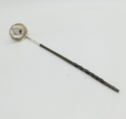 George III Sterling Silver Long Handled Coin Set Toddy Ladle Antique c1790