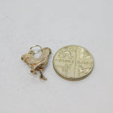 Sterling Silver Chicken Charm Pendant Vintage c1970