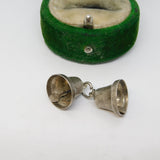 Sterling Silver Pair of Bells Charm Pendant Vintage c1970