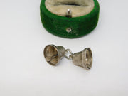 Sterling Silver Pair of Bells Charm Pendant Vintage c1970
