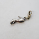 Sterling Silver High-Heeled Shoe Charm Pendant Vintage c1970s
