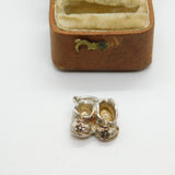 Sterling Silver Little Booties Charm Pendant Vintage c1970