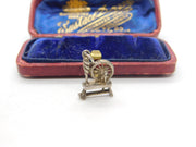 Sterling Silver Spinning Wheel Charm Pendant Vintage c1970