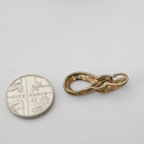 Sterling Silver Paste Set Swirling Drop Charm Pendant Vintage c1970