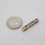 Sterling Silver Paste Set Cubic Drop Charm Pendant Vintage c1970s