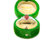 Sterling Silver Garnet & Spinel Dress Ring Vintage c1970 Size P 1/2