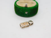 Sterling Silver Citrine Drop Charm Pendant Vintage c1970