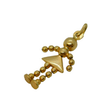 9ct Yellow Gold Articulated Doll Charm Pendant Vintage 1991 Birmingham