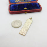 Sterling Silver Pink Mother of Pearl Modernist Charm Pendant Vintage c1970