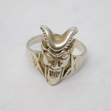 Sterling Silver Devil Form Bikers Ring Vintage c1990s