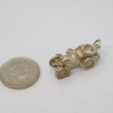 Sterling Silver Motor Car Charm Pendant Vintage c1970