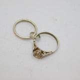Sterling Silver Wedding & Engagement Ring Charm Pendant Vintage c1970
