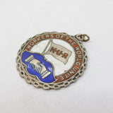 Sterling Silver Enamel National Union of Railwaymen Fob Medal Antique c1920