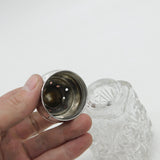 Sterling Silver Topped Cut Glass Sugar Caster Antique 1930 London Art Deco