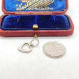 Sterling Silver Dainty Heart Charm Pendant Vintage c1970