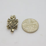 Continental .800 Silver Cuckoo Clock Form Charm Pendant Vintage c1970s