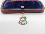 Sterling Silver & Enamel Coventry Crest Charm Pendant Vintage c1970
